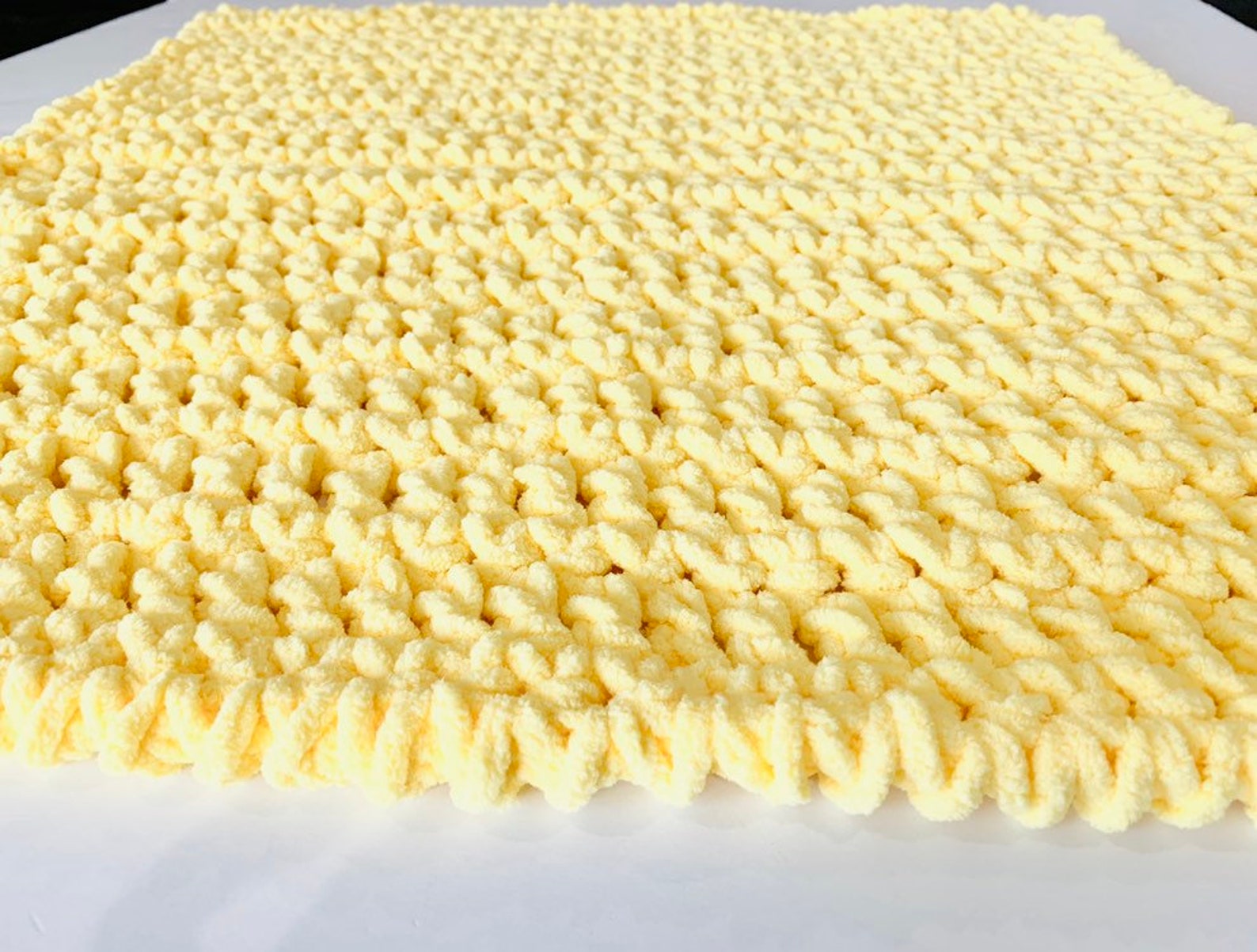 Yellow Baby Blanket Crochet Baby Blanket Travel Blanket Etsy