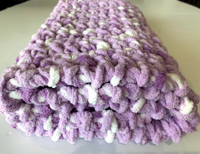 lilac baby blanket