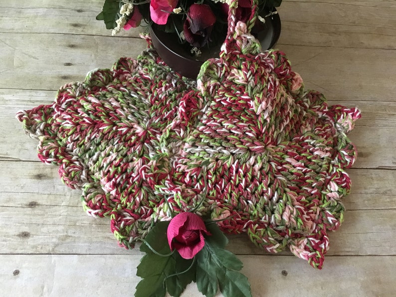 Aqua/purple Pot Holder Crochet Pot Holders Kitchen Pot Etsy