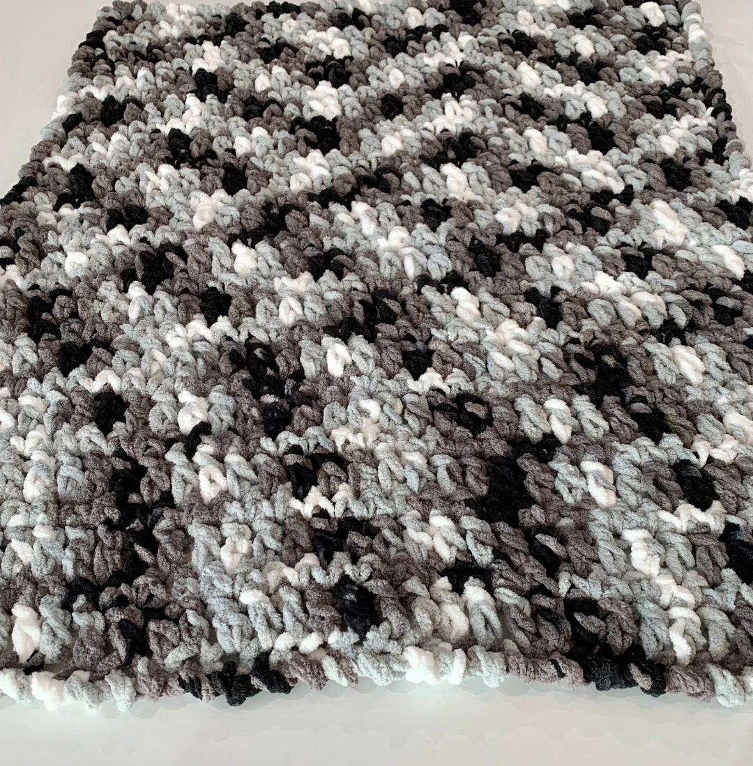 Black Grey Baby Blanket, Crochet Baby Blanket, Black Baby Blanket, Baby Boy Blanket, Baby Afghan