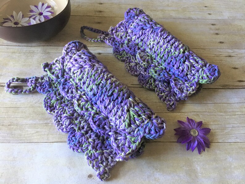 Kitchen Pot Holder Purple Pot Holder Pot Holders Crochet Etsy