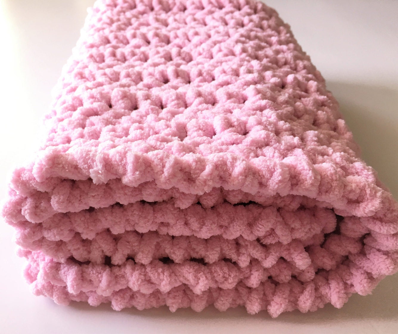 Pink Baby Blanket Crochet Baby Blanket Car Seat Blanket Etsy