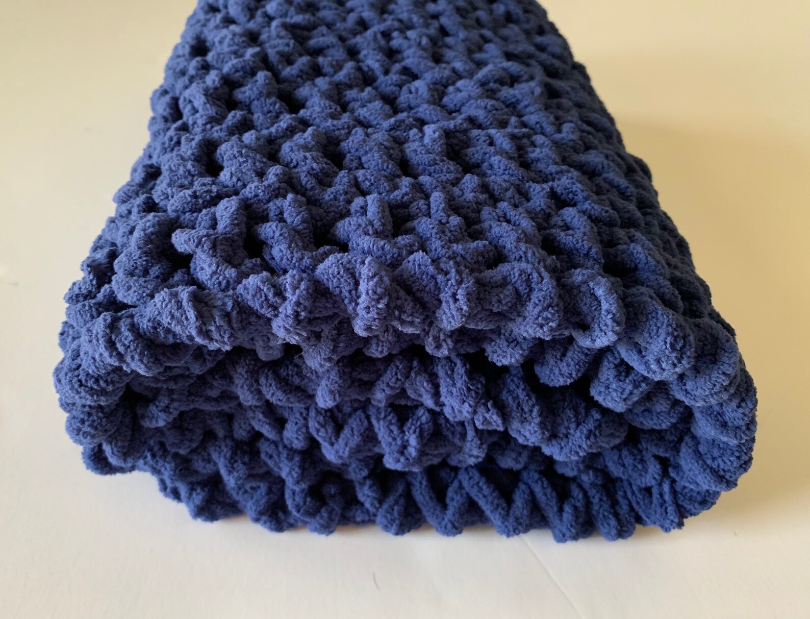 Navy Blue Baby Blanket Crochet Baby Blanket Photo Prop Etsy