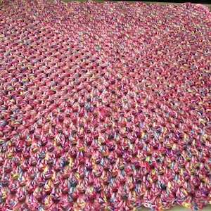 Pink Baby Blanket, Crochet Baby Blanket, Granny Square Blanket, Baby Girl Blanket, Chunky Baby Blanket, Pink Baby Crochet, Baby Photo Prop