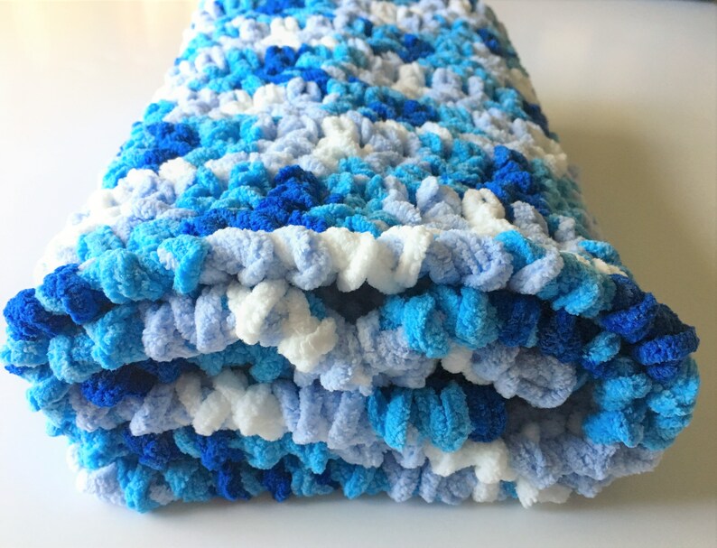 Navy Blue Baby Blanket Crochet Baby Blanket Photo Prop Etsy