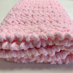 Pink Baby Blanket, Crochet Baby Blanket, Car Seat Blanket,  Baby Girl Blanket, Pink Blanket, Baby Gift, Handmade Blanket, Photo Prop