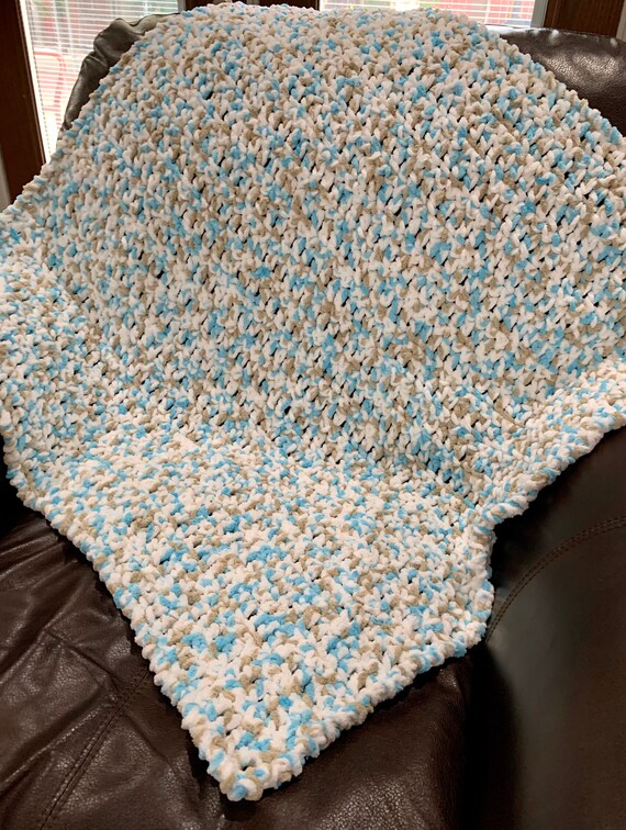 Aqua Baby Blanket Crochet Baby Blanket Handmade Blanket Etsy