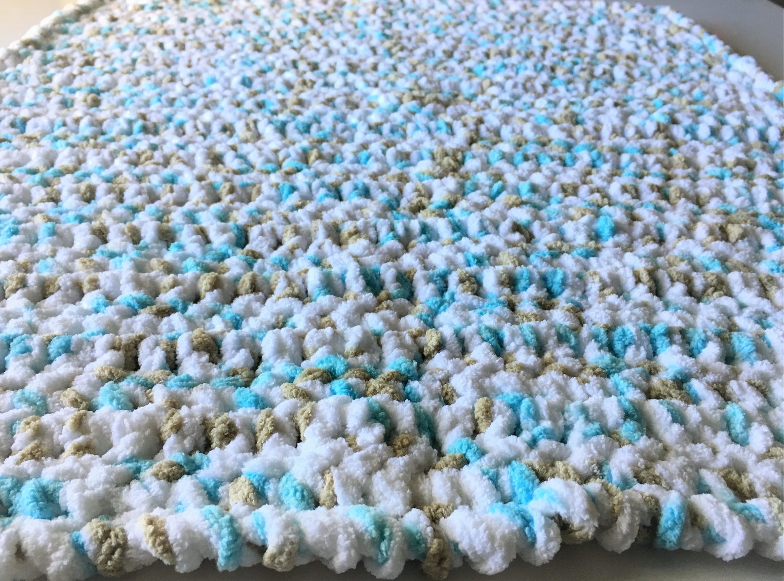 Crochet Baby Blanket Handmade Blanket Aqua Baby Blanket - Etsy