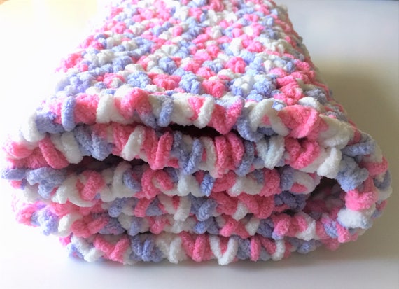 Pink Baby Blanket, Crochet Baby Blanket, Baby Girl Blanket, Baby Shower Gift, Stroller Blanket, Newborn Blanket, Photo Prop, Free Shipping