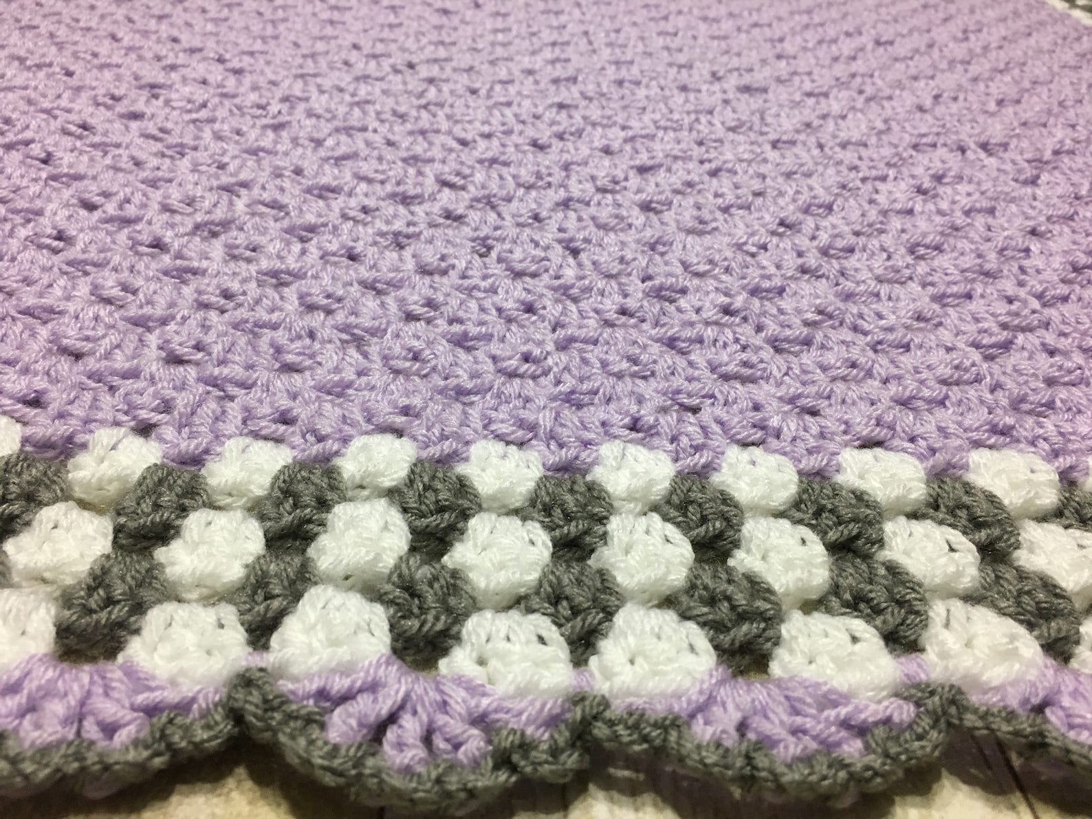 Lavender Baby Blanket Crochet Baby Blanket Purple Baby Etsy