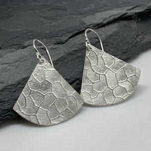 Modern Silver Triangle Earrings Geometric Diamond Deco Style  Earrings Sterling Silver Jewelry Gift for Her Contemporary Jewelry