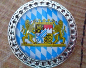 Brosche Bayernwappen, ca. 3,4 cm