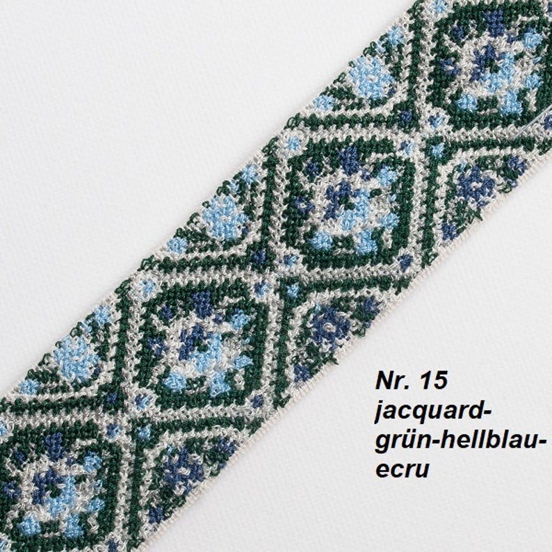 Gummiband, elastische Borte, 4 cm, für Trachtengürtel, viele Farben zur Wahl Euro 9,95/m Nr. 15