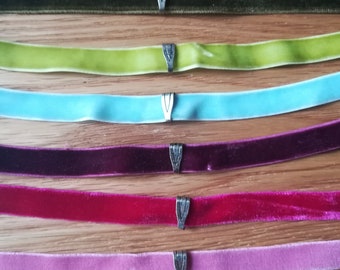 Samtkropfband, Choker, Stretch, dehnbar, 6 Farben zur Wahl