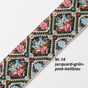Gummiband, elastische Borte, 4 cm, für Trachtengürtel, viele Farben zur Wahl Euro 9,95/m Nr. 14