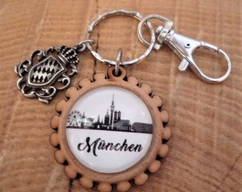 Schlüssel-/Taschenanhänger "München" mit Wappenanhänger