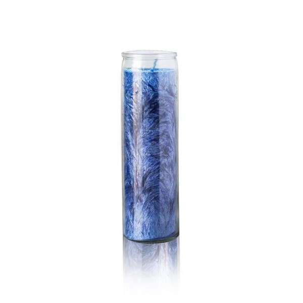 Dark Blue Handcrafted Palm Wax Prayer Candle