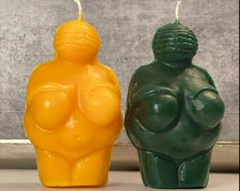 100% Beeswax Goddess Of Willendorf Candle, Venus of Willendorf