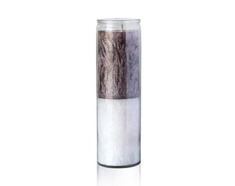 Black and White Handcrafted Palm Wax Prayer Candle