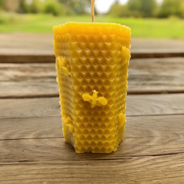 3D Honeycomb Scented Beeswax Candle, Scented Ritual Candle, Bees Wax Ritual Candle, Pure Bees Wax Candle, Naturally Sourced Bees Wax Ritual.
