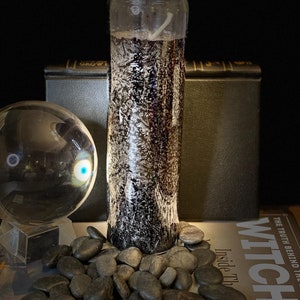 Black Handcrafted Palm Wax Prayer Candle