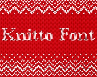 Knitto Font | Fashion Font | Fashion Font | Clothes Font | Knitting Font  | Wool Font | New Year Font | Christmas Font | TTF font - OTF Font