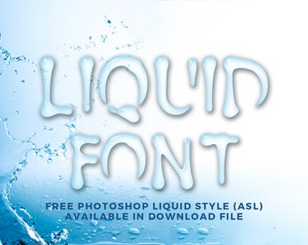 Liquid Font | Fluidfont | Blood font | Water font | Dripping font  | Halloween  font | Juicy Font | Wet Font | TTF font - OTF Font