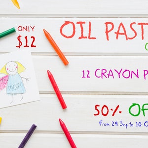 Crayon Letters Font Crayon Digital font Oil Font Pastel Font Kids font School font Color font TTF font OTF Font image 3