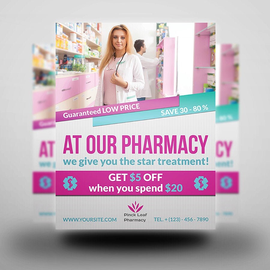 Printable Pharmacy Flyer Flyer Template Flyer Editable | Etsy