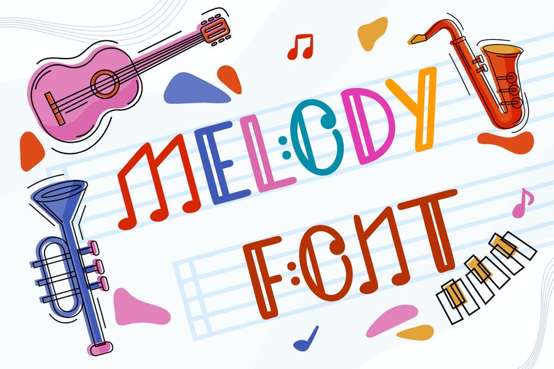 Melody Font Music Font Music Note Font Sheet Music Font Sweet Soul Font