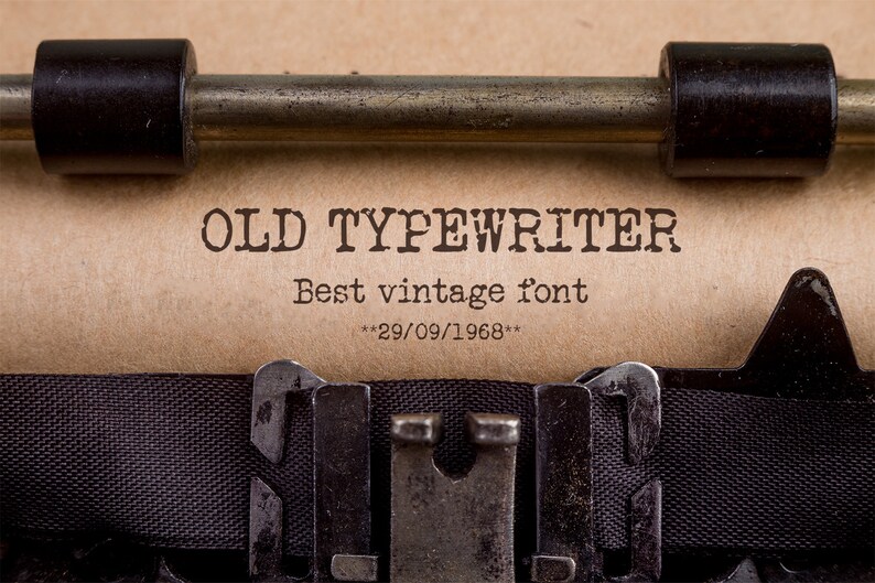 Old Typewriter Font Vintage Typewriter Font Antique Font Veteran