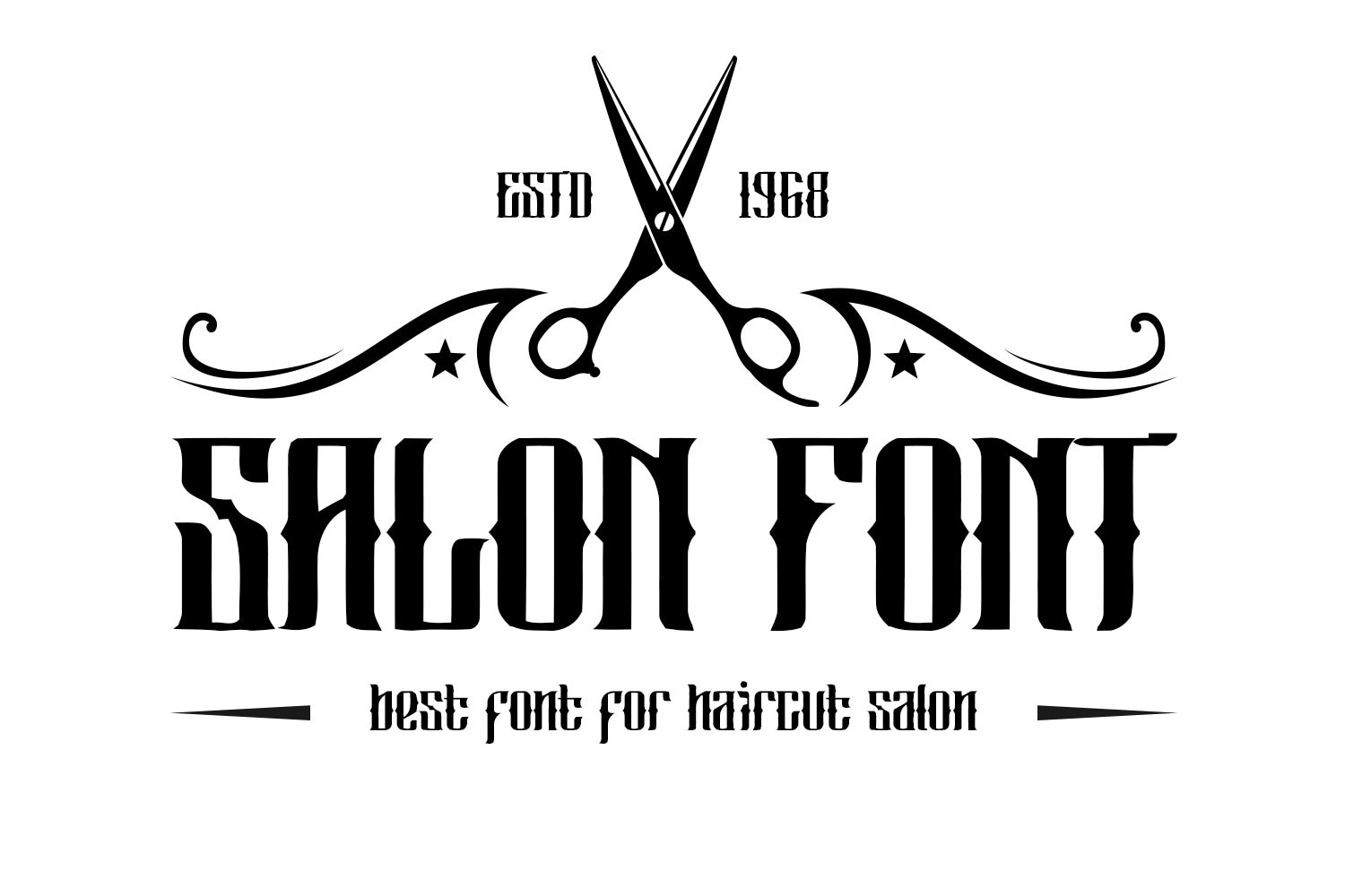 Salonlettertype | Kapperszaak lettertype | Schoonheidssalon lettertype | Vintage lettertype | Klassiek lettertype | Kapsel lettertype | Oud lettertype | Decoratief lettertype | TTF | OTF