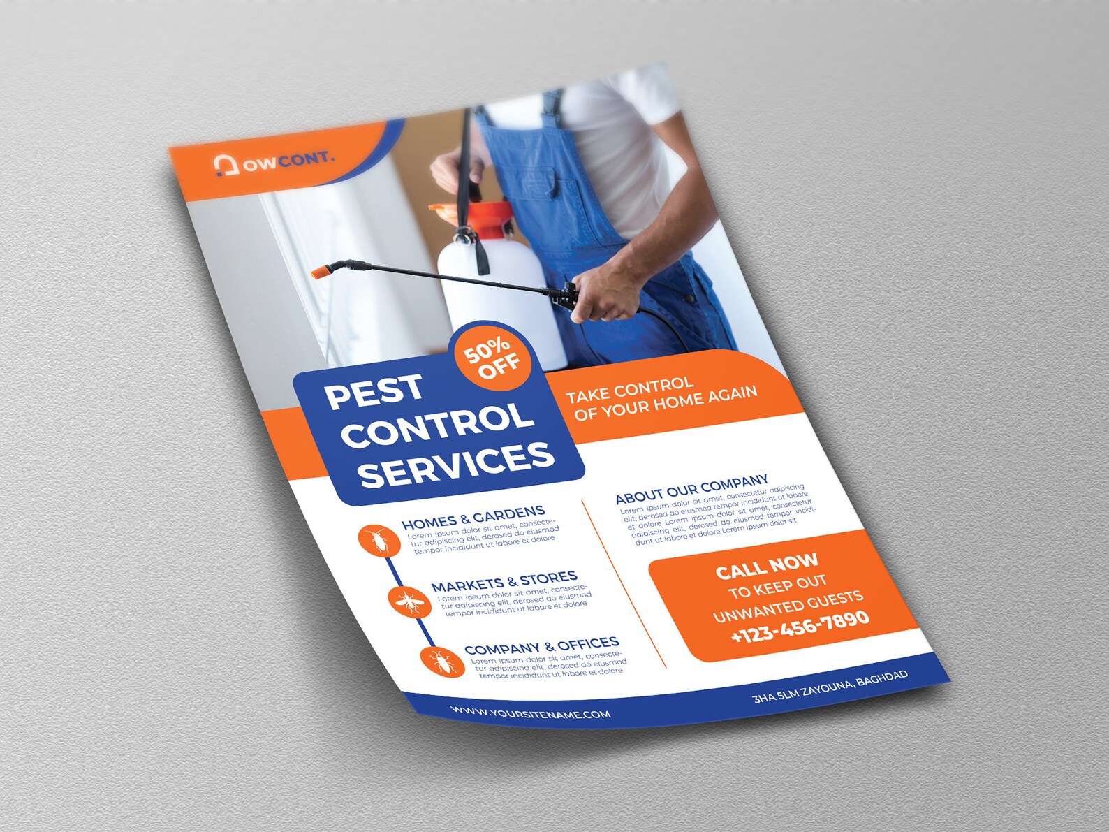 Printable Pest Control Services Flyer Poster Template Etsy