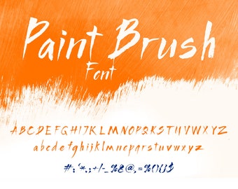 Paint Brush Font | Brush Digital font | Grunge font | Paint font | Color font  | Best font | TTF font | OTF Font