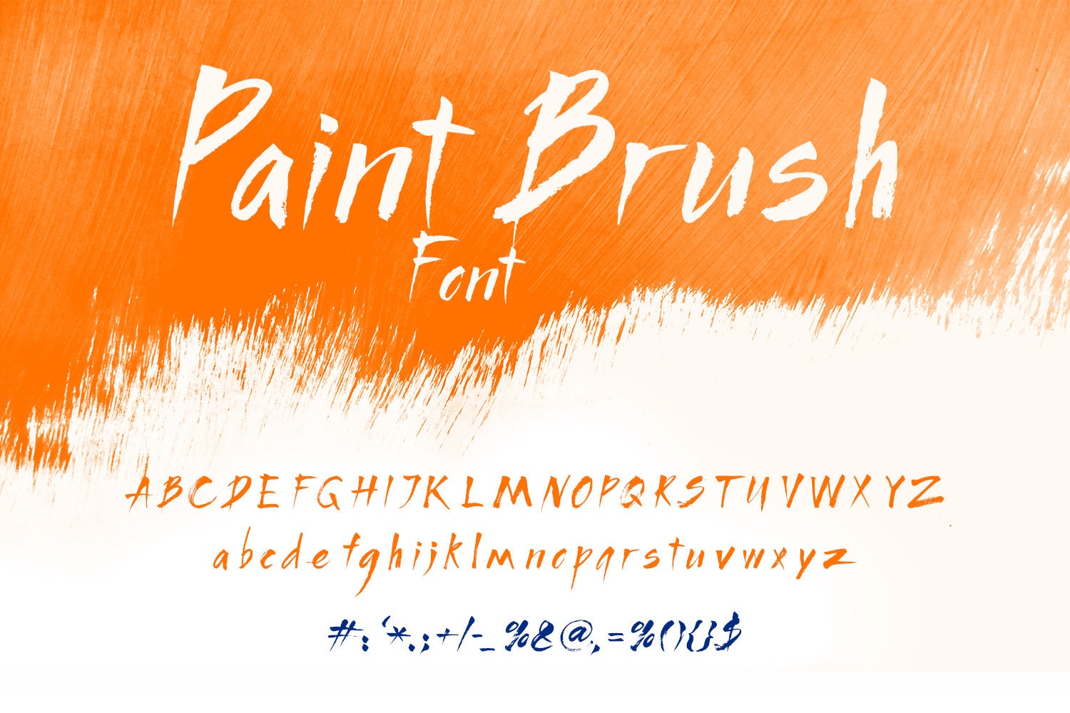 Paint Brush Font Brush Digital Font Grunge Font Paint Etsy UK