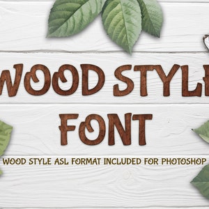 Wood Style Font Wood Font Driftwood Font Pinewood Font Alpha Wood Font Best Fonts for Wood Signs TTF font OTF Font image 1