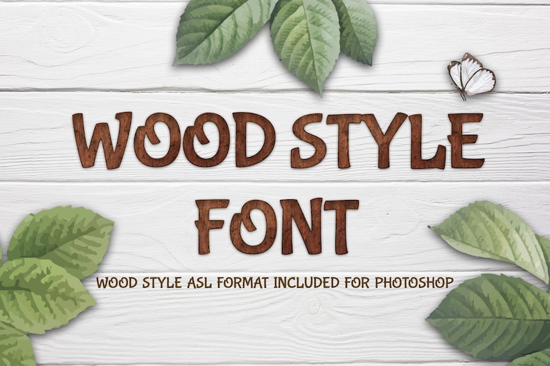 Wood Style Font Wood Font Driftwood Font Pinewood Font Alpha Wood Font Best Fonts for Wood Signs TTF font OTF Font image 1