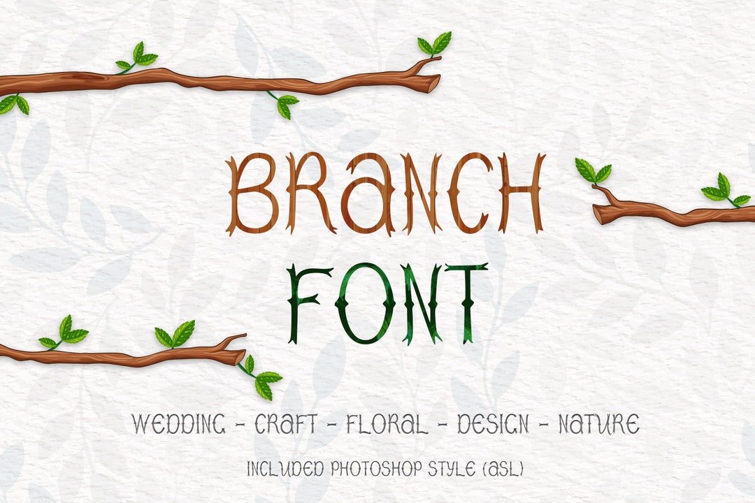 Tree Branch Font Wood Font Driftwood Font Pinewood Font Alpha Wood Font