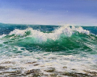 Sea You Soon Original Oil Painting.