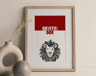 Brave House Print | House of the Lion | HP House Print