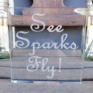 Sparkler Sign Wedding Send Off  - See Sparks Fly!
