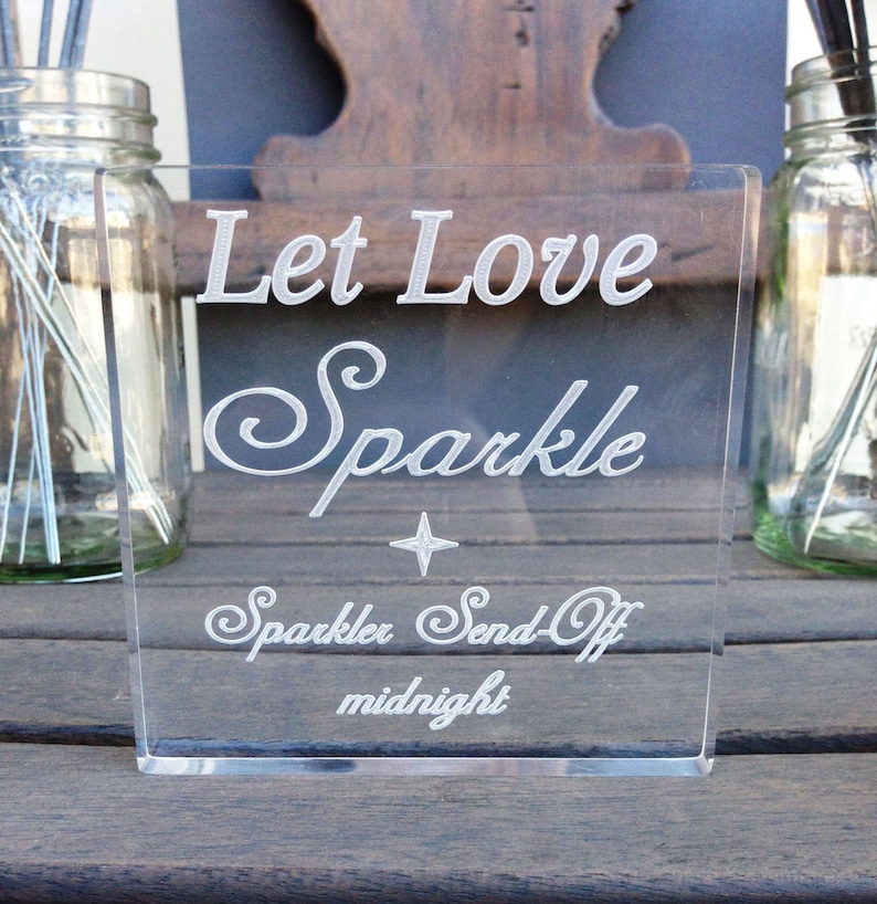 Sparkler Sign Wedding Send Off Let Love Sparkle Etsy