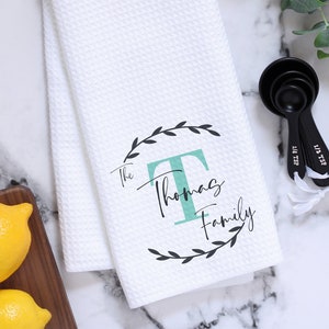 Tea towel, Personalized Kitchen Towel, Custom kitchen towel, Dish Towel, Hand towel, Farmhouse Décor, Hostess gift, Housewarming Gift