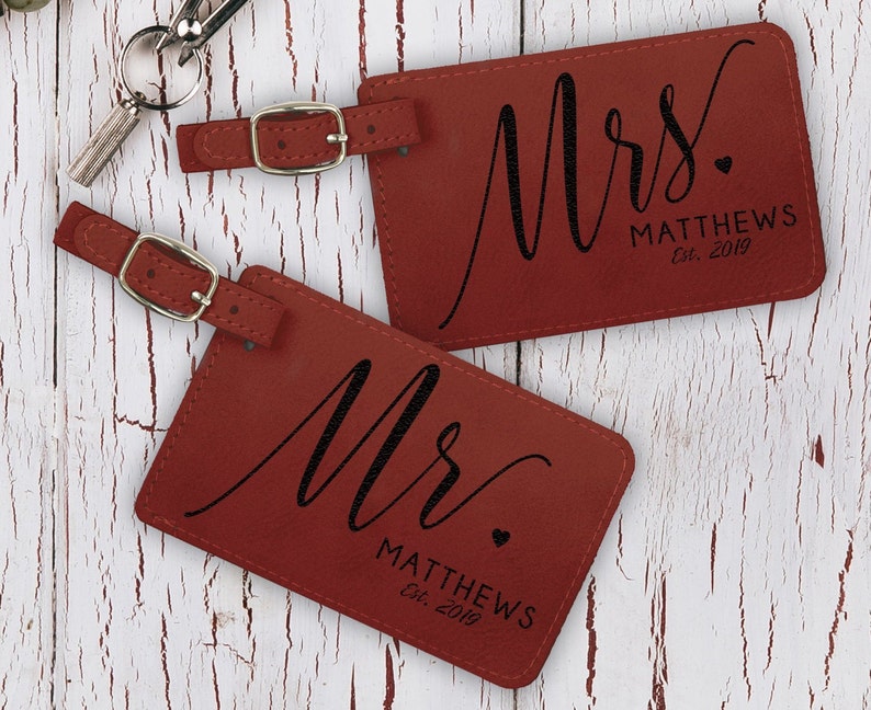mr and mrs luggage straps