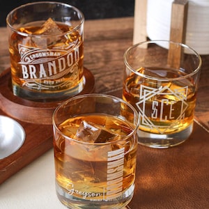 Custom Personalized Whiskey Glass, Custom Rocks Glass, Custom Groomsmen Proposal Gift, Monogrammed Groomsman Gifts, Best Man Proposal Gift