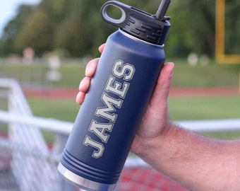 32 Oz. Water Bottle with Straw, Personalized Insulated Water Bottle, Custom Stainless Steel Water Bottle, Insulated Water Bottle