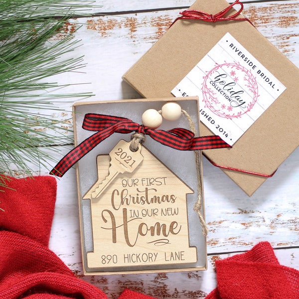 Our First Home Christmas Ornament, Real Estate Agent Gift, New Home Ornament, Personalized New Home Christmas Ornament, Christmas Gift