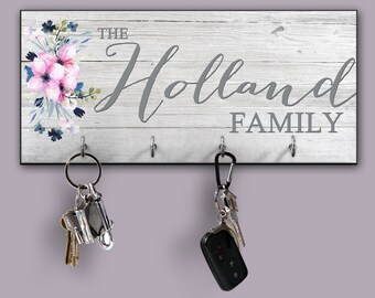 personalized key holder, key holder, entryway organizer, key hanger, key rack, housewarming gift, key holder for wall, wall key holder