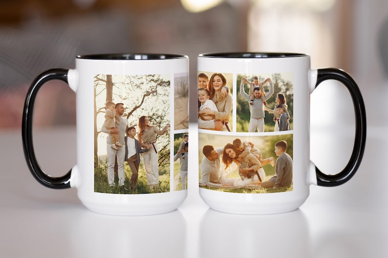 Personalized Photo Mug with six pictures printed