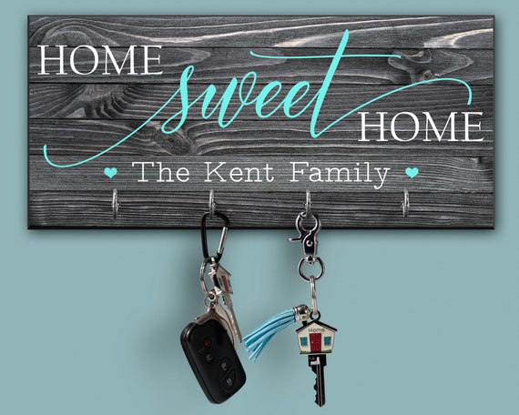 Home Sweet Home Personalized Key Ring Holder for Wall, Key Hook, Key  Hanger, Key Rack, Key Organizer -  Canada